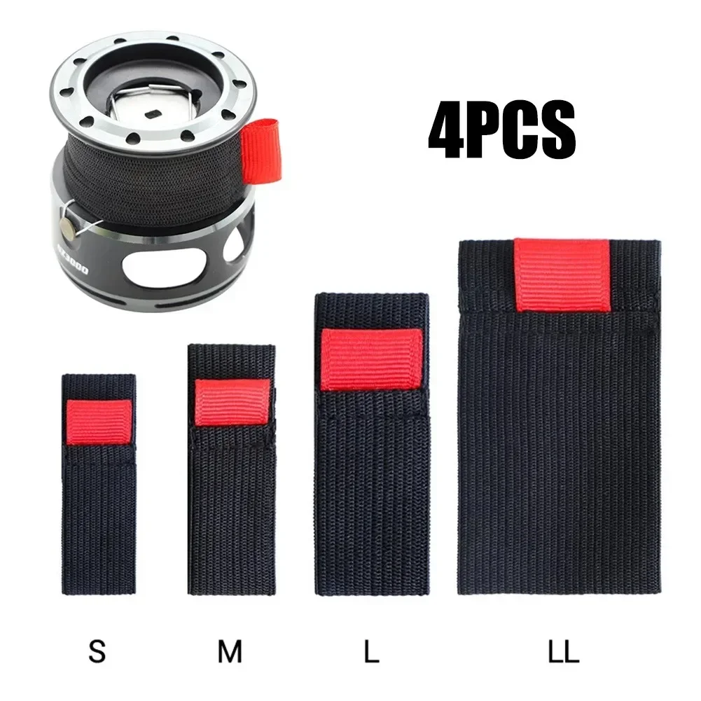 Mesh Coil Strip - 4 stuks elastische visspoel riem reel