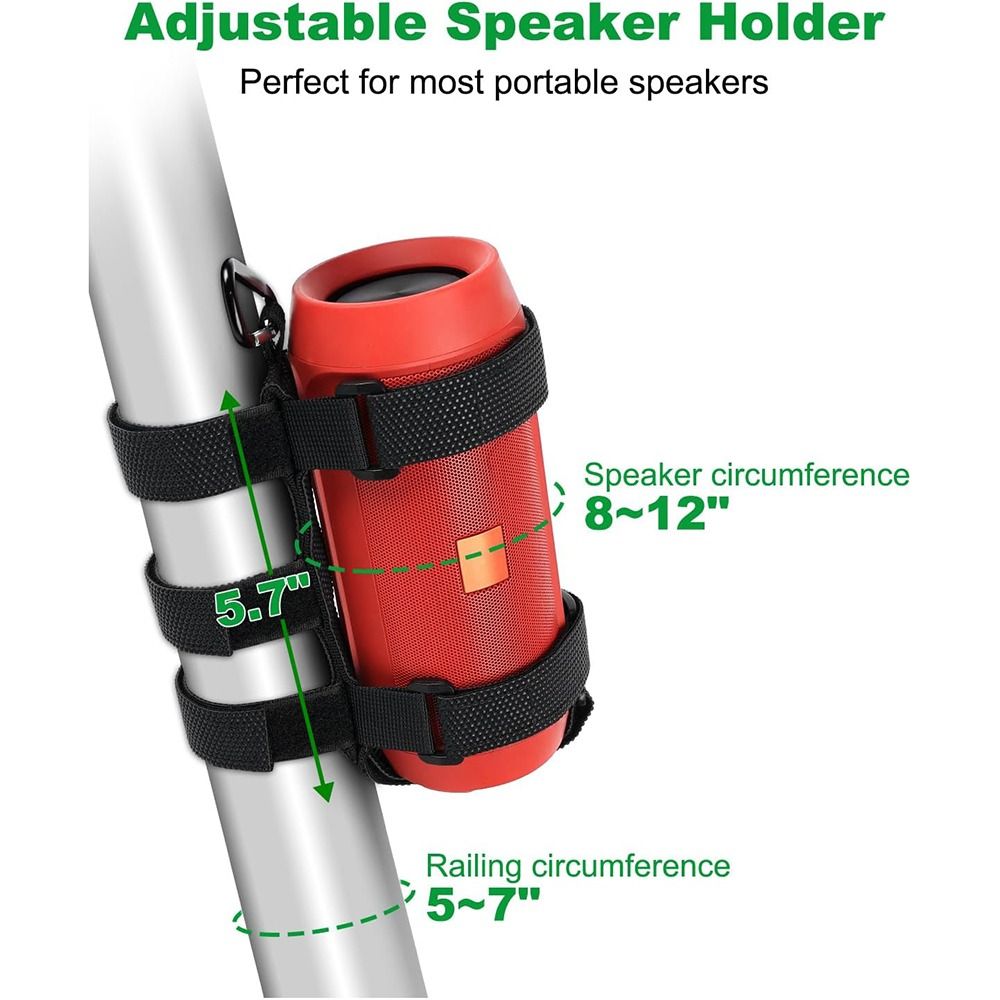 Jbl Speaker Charge 5 - Luidsprekerhouder voor fiets/GOLFwagen/bootrailing Verstelbare riem Fietsluidsprekerstandaardbeugel