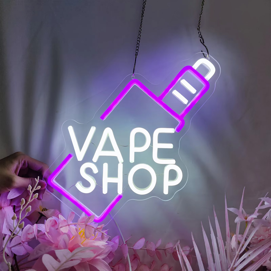 VAPE Shop LED-neonbord geschik - Vaping Shop recensie en prijs
