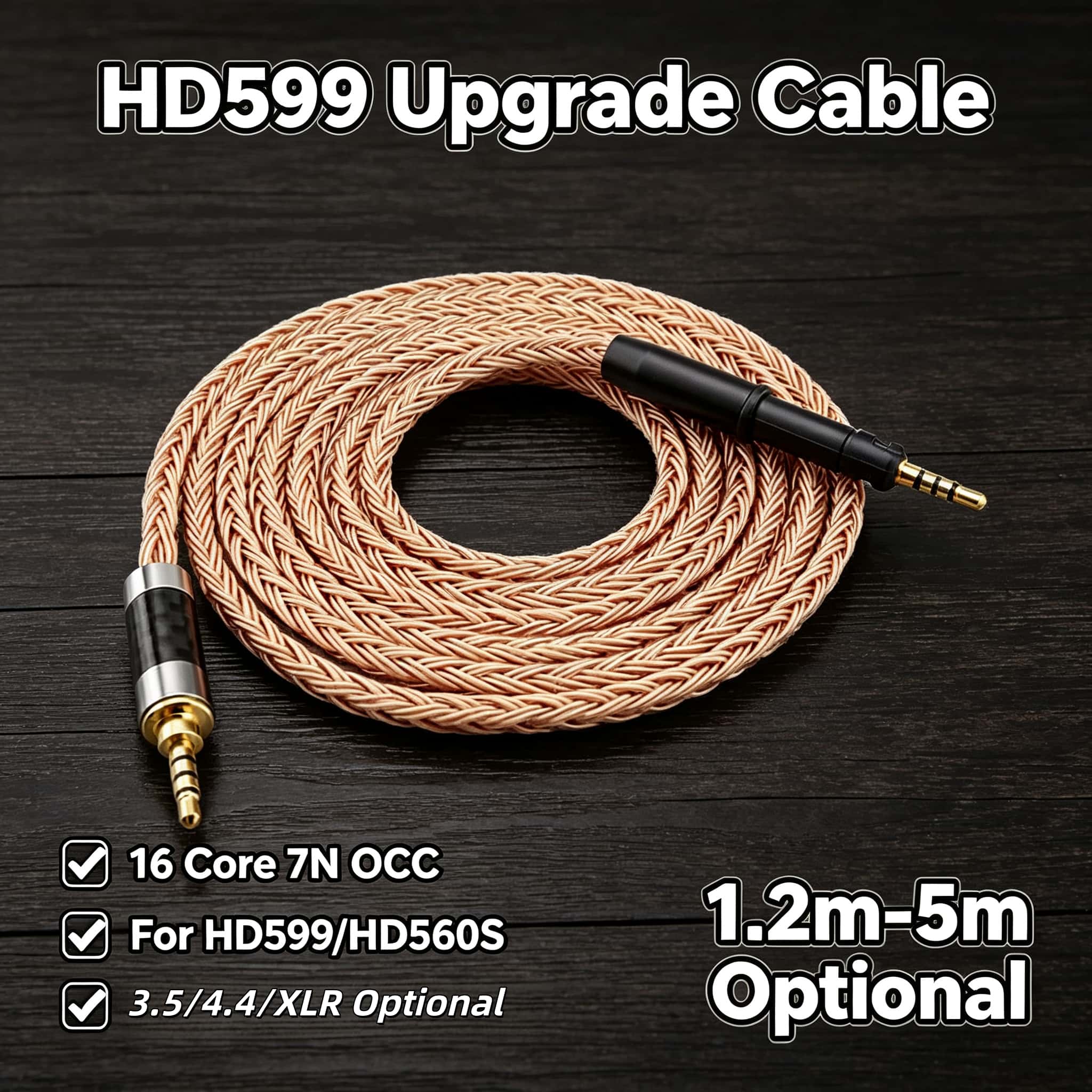 HIFI 16 Core 99% 7N OCC Oortel - Sennheiser Headphone Hd 560S recensie en prijs